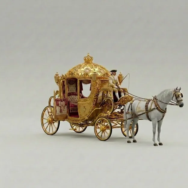 Mô hình xe ngựa của Lọ Lem (Cinderella's Carriage) in 3D siêu đẹp - Image 1