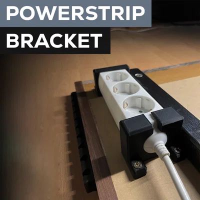 Giá treo ổ cắm điện (Powerstrip bracket) 3D in tiện lợi