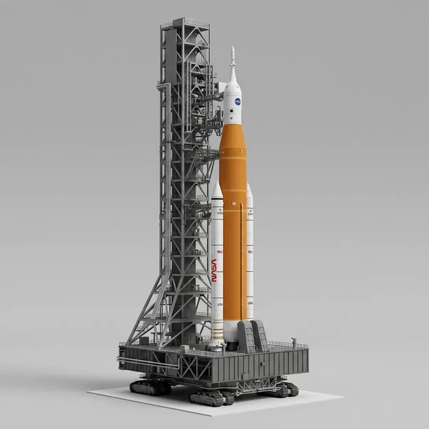 Mô hình tên lửa NASA Artemis II SLS - In 3D chi tiết cho đam mê không gian - Image 1