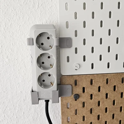 Giá treo ổ cắm điện thông minh gắn bảng Skadis Ikea
