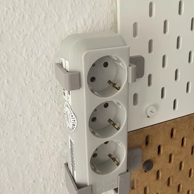 Giá treo ổ cắm điện thông minh gắn bảng Skadis Ikea