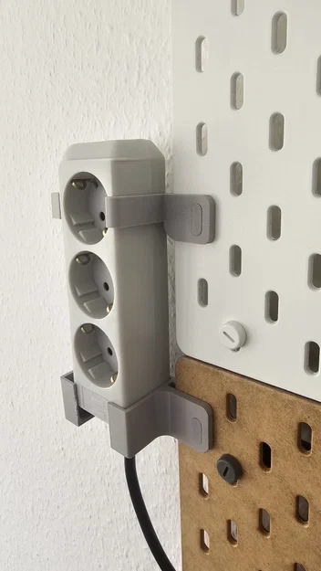 Giá treo ổ cắm điện thông minh gắn bảng Skadis Ikea - Image 4