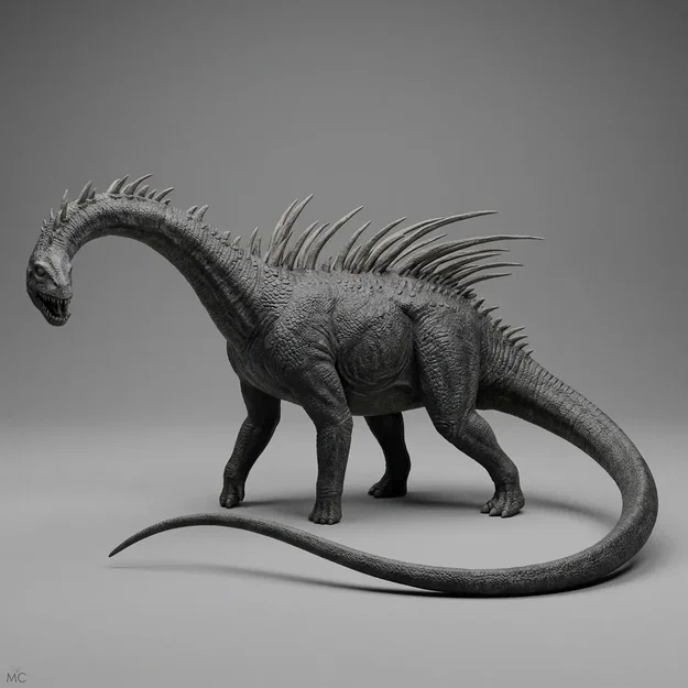 Mô hình 3D sinh vật huyền bí Mokele-mbembe vùng sông Congo - Image 1