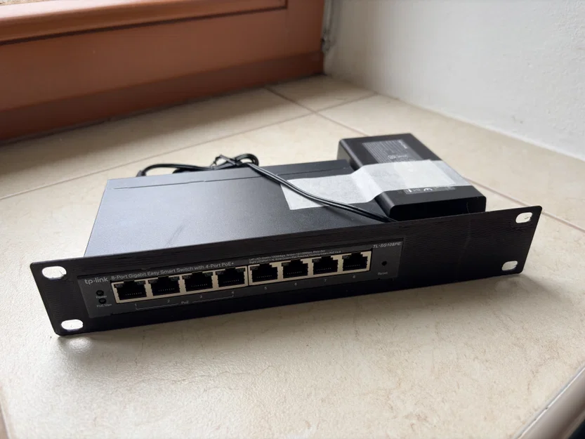 Giá đỡ Rack Mount 10 inch cho TP-Link TL-SG108PE in 3D - Image 1