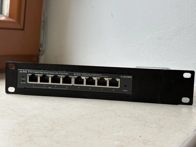 Giá đỡ Rack Mount 10 inch cho TP-Link TL-SG108PE in 3D - Image 2