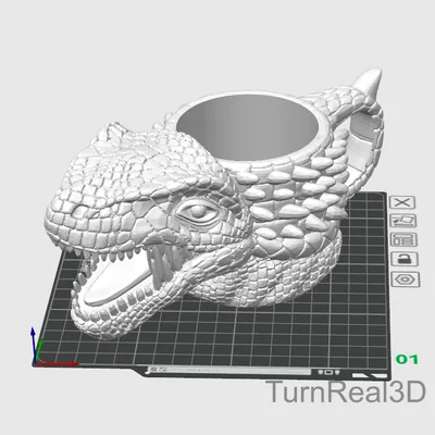 TyrannoGrip — Giá đỡ ly/cốc T. rex in 3D
