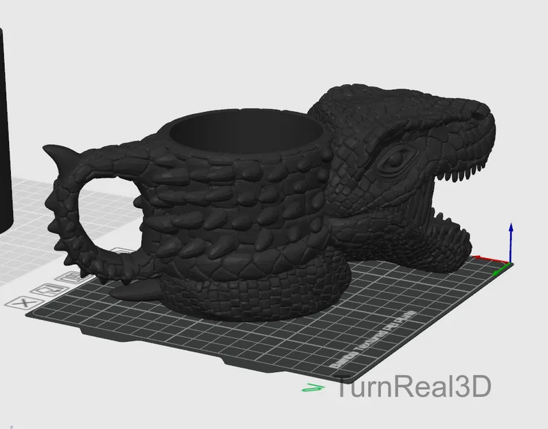 TyrannoGrip — Giá đỡ ly/cốc T. rex in 3D - Image 2