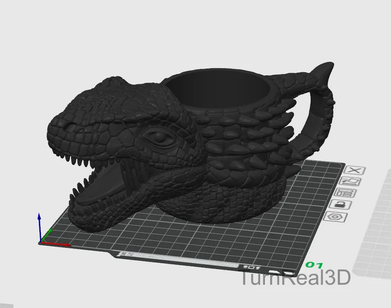 TyrannoGrip — Giá đỡ ly/cốc T. rex in 3D - Image 3