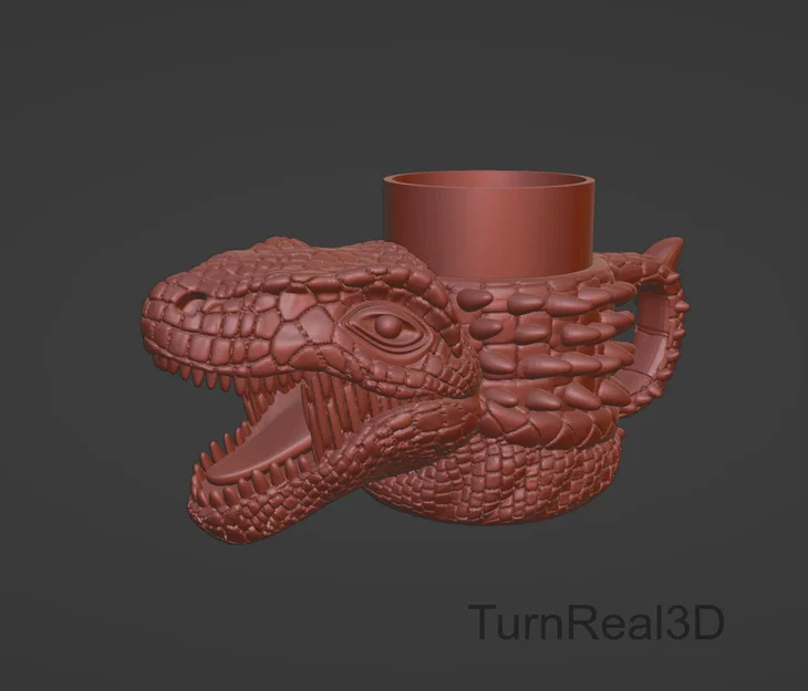 TyrannoGrip — Giá đỡ ly/cốc T. rex in 3D - Image 5