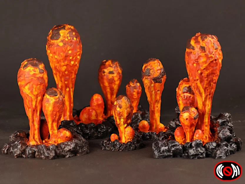 5x Suối Phun Lava Núi Lửa [Tabletop Terrain 02] - Image 1