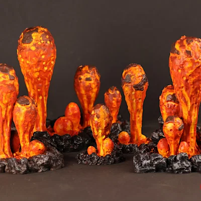 5x Suối Phun Lava Núi Lửa [Tabletop Terrain 02]
