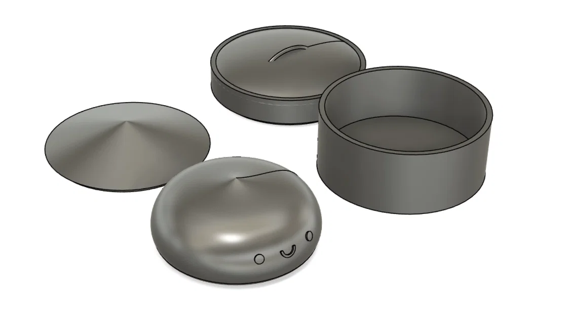 Mô hình Squishy Dumpling đáng yêu với 2 nắp đậy linh hoạt để in 3D - Image 1