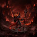 Vhorlath Realms – Demon – Hellspire Wardspear (Miniature STL in 3D Dark Fantasy) - Thumbnail 3