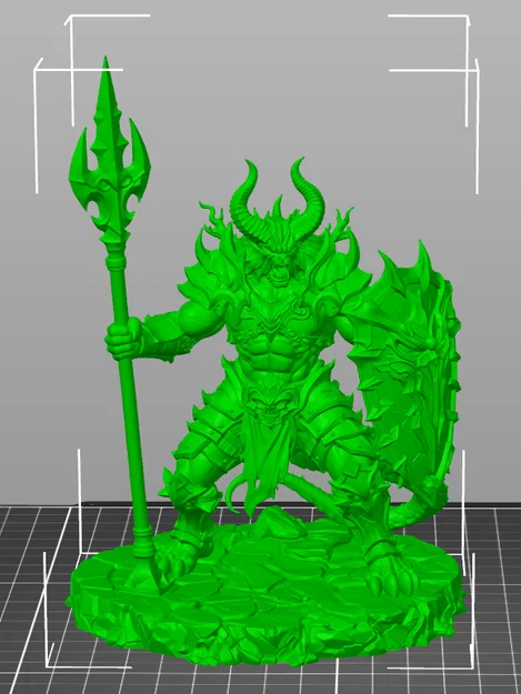 Vhorlath Realms – Demon – Hellspire Wardspear (Miniature STL in 3D Dark Fantasy) - Image 5