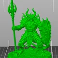 Vhorlath Realms – Demon – Hellspire Wardspear (Miniature STL in 3D Dark Fantasy) - Thumbnail 5