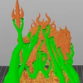 Vhorlath Realms – Demon – Hellspire Wardspear (Miniature STL in 3D Dark Fantasy) - Thumbnail 6