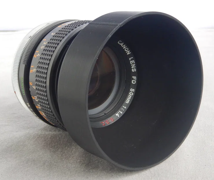 Loa che nắng Canon FD 50mm f1.4 (M55) – Lens hood / sun visor - Image 1
