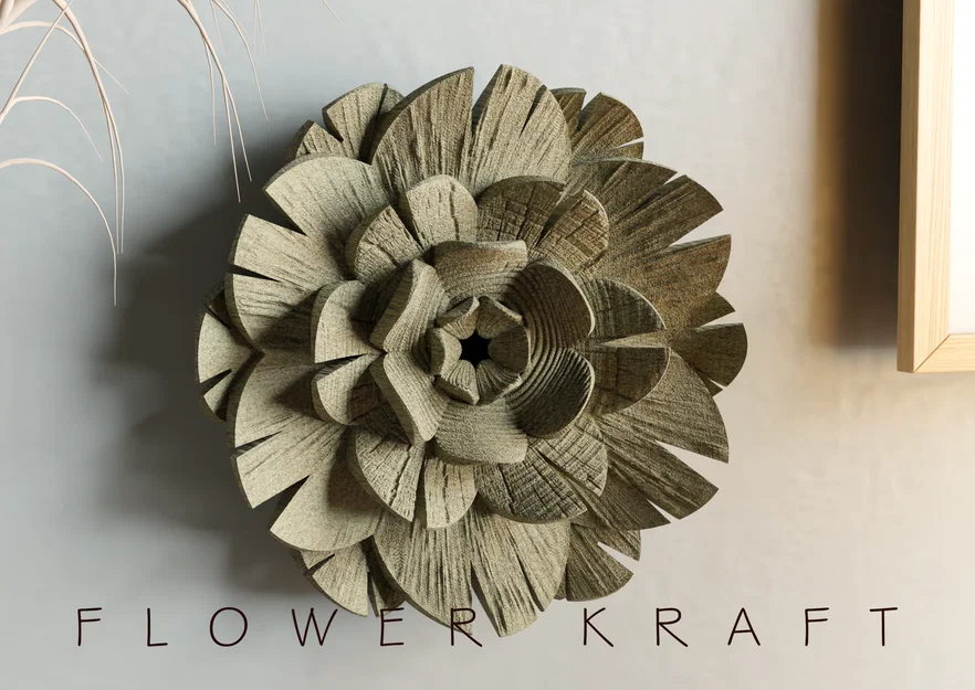 Wall Decor ‘Kraft Flower’ - Image 1