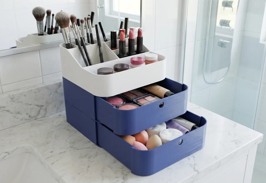 Bộ khay kệ đựng mỹ phẩm lắp ghép thông minh (Modular Organizer) - Image 1