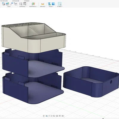 Bộ khay kệ đựng mỹ phẩm lắp ghép thông minh (Modular Organizer)