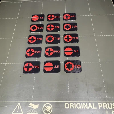 Nhãn ngang cho “2 up Label Holder for Wera Gridfinity Organizer”