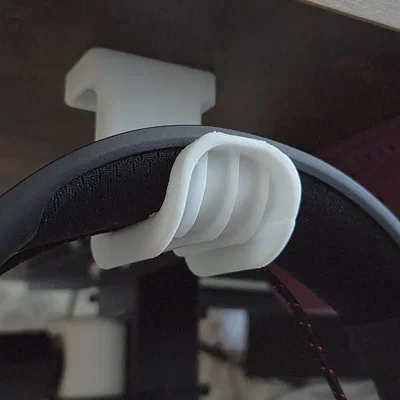 Móc treo tai nghe dưới bàn gọn đẹp (Sleek Under-Desk Headphone Hanger/Mount)