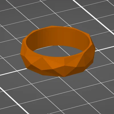 Nhẫn thời trang đa diện in 3D độc đáo (Simple Scalable Ring)
