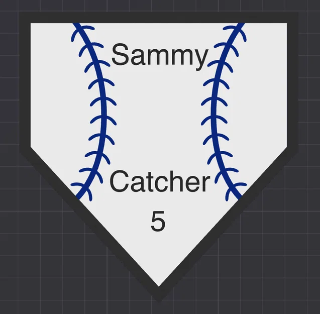 Bảng Home Plate Bóng Chày Cá Nhân Hoá - Image 1