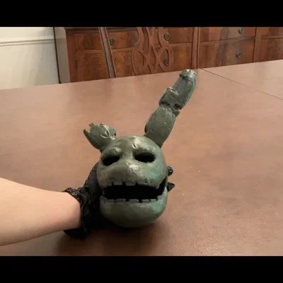Mô hình in 3D đầu Springtrap (FNAF 3) đầy đủ chi tiết cho người hâm mộ