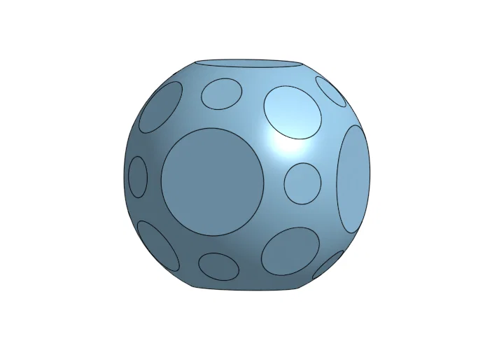 Mô hình quả cầu vát cạnh (Truncated Ball) in 3D không cần support - Image 2