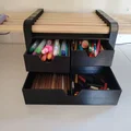 Kệ Bàn Modular Dowel 20mm Có Ngăn Kéo (Modular Dowel Desk Shelf with Drawers) - Thumbnail 3