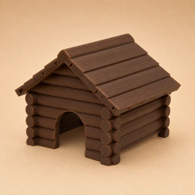 Mô hình nhà gỗ nhỏ xinh cho Hamster và thú cưng (In 3D file) - Image 1