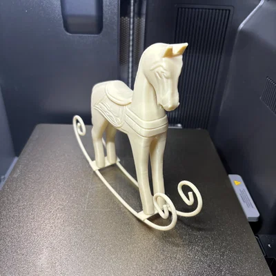 Ngựa Bập Bênh (Rocking Horse) – Mẫu trang trí in 3D
