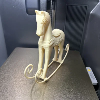 Ngựa Bập Bênh (Rocking Horse) – Mẫu trang trí in 3D