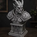 Tượng Bán Thân Gargoyle Dưới Ánh Trăng (Moonlit Gargoyle Bust) - Thumbnail 1