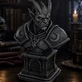 Tượng Bán Thân Gargoyle Dưới Ánh Trăng (Moonlit Gargoyle Bust) - Thumbnail 2