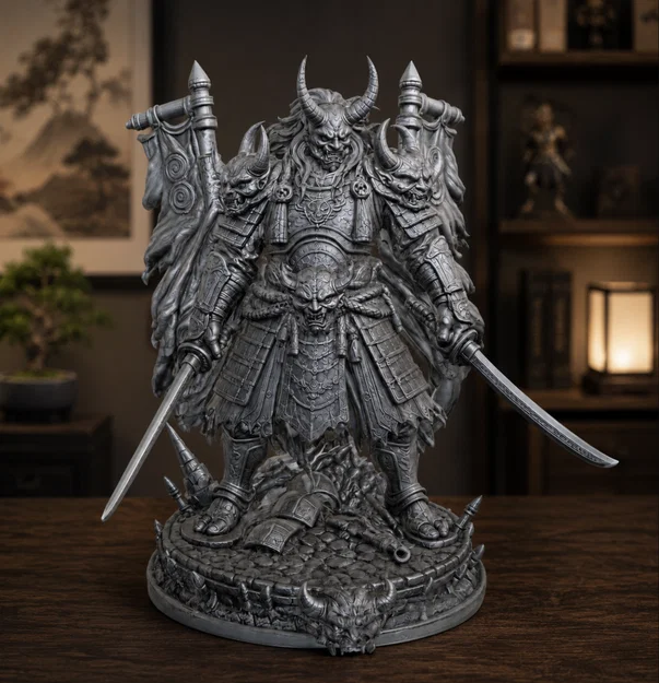 Tượng Oni Warlord Samurai (Oni Warlord Samurai Statue) - Image 1