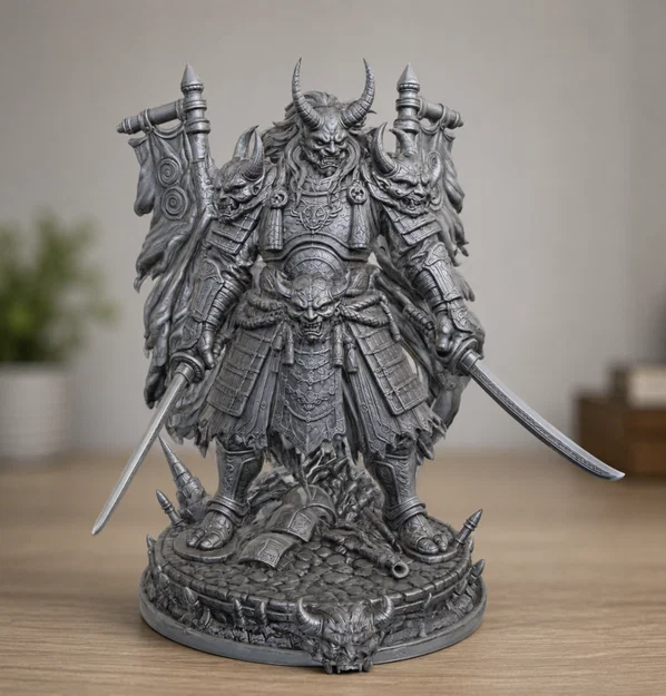 Tượng Oni Warlord Samurai (Oni Warlord Samurai Statue) - Image 2
