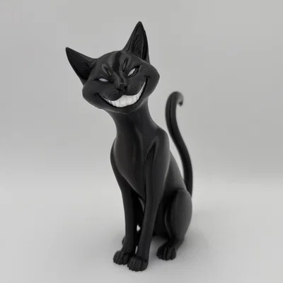 Tượng Mèo Siamese Đen – Dark Siamese Cat Sculpture