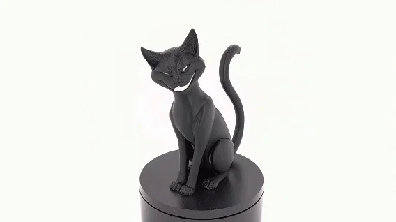 Tượng Mèo Siamese Đen – Dark Siamese Cat Sculpture - Image 2