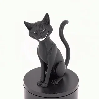 Tượng Mèo Siamese Đen – Dark Siamese Cat Sculpture