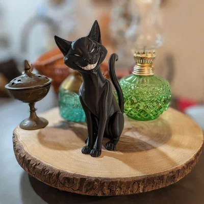 Tượng Mèo Siamese Đen – Dark Siamese Cat Sculpture