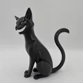 Tượng Mèo Siamese Đen – Dark Siamese Cat Sculpture - Thumbnail 5