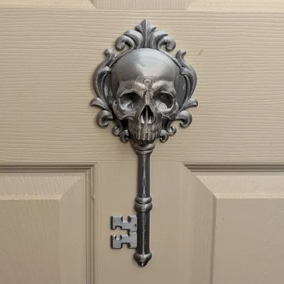 Điêu Khắc Treo Tường Chìa Khóa Xương Sọ Gothic