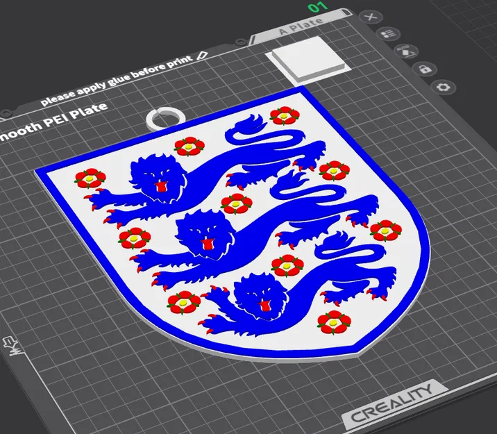 Mặt dây chuyền huy hiệu đội tuyển bóng đá Anh (England Football) - Image 1