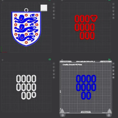 Mặt dây chuyền huy hiệu đội tuyển bóng đá Anh (England Football)