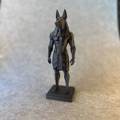 Tượng Anubis Low Poly – Vệ Thần Ai Cập | Decor In 3D