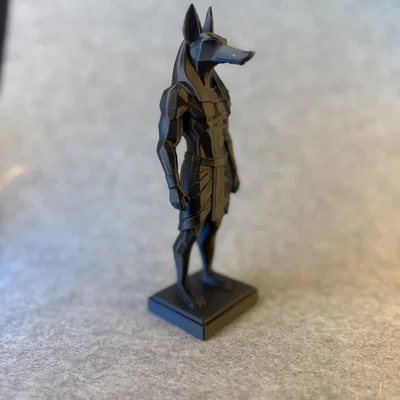 Tượng Anubis Low Poly – Vệ Thần Ai Cập | Decor In 3D