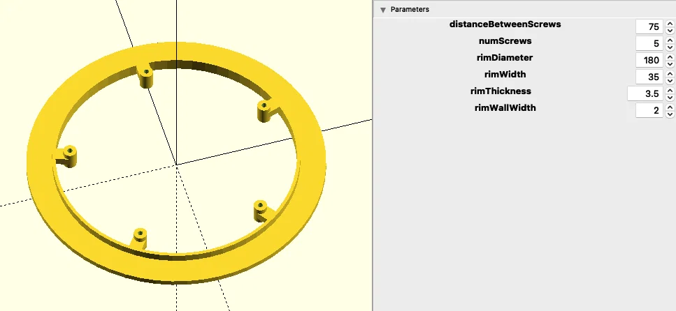 Ốp sên xe đạp tham số (Parametric) bằng OpenSCAD - Image 1