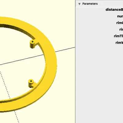 Ốp sên xe đạp tham số (Parametric) bằng OpenSCAD